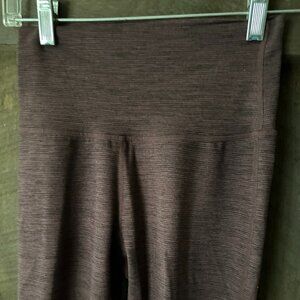 Manduka Dark Purple Heather Full Length High Waist Leggings, Size Small